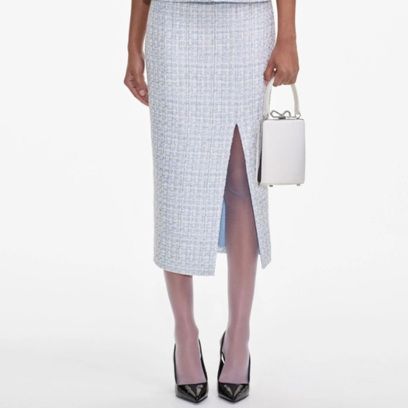 self-portrait Blue Boucle Midi Dress US12 - MSRP $615 - NWT - Picture 8 of 8